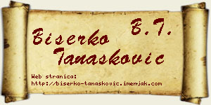 Biserko Tanasković vizit kartica